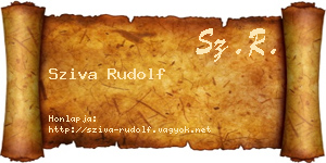 Sziva Rudolf névjegykártya