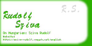 rudolf sziva business card